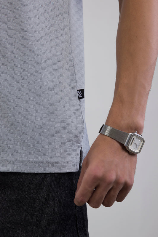 Textured Johnny Collar Polo - 5005