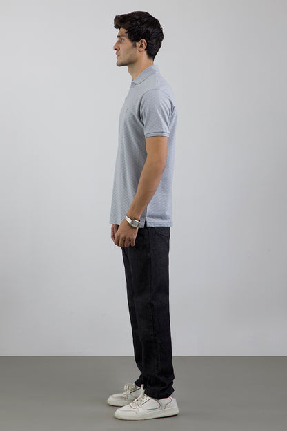 Textured Johnny Collar Polo - 5005