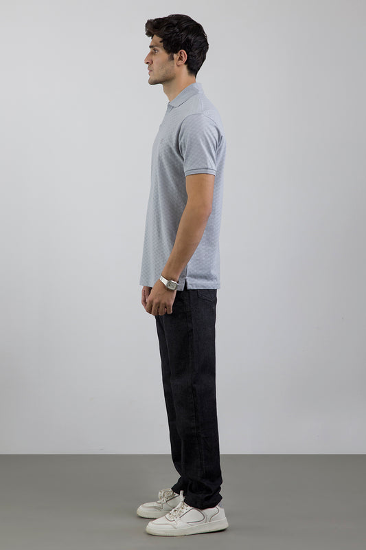 Textured Johnny Collar Polo - 5005