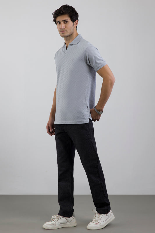 Textured Johnny Collar Polo - 5005