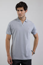 Textured Johnny Collar Polo - 5005