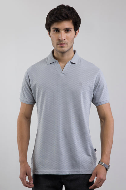 Textured Johnny Collar Polo - 5005