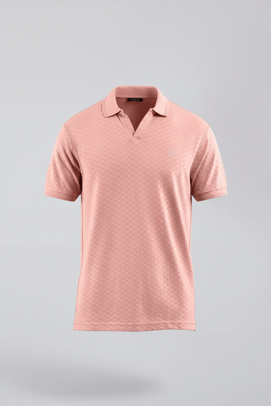 Textured Johnny Collar Polo - 5005