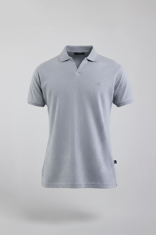 Textured Johnny Collar Polo - 5005