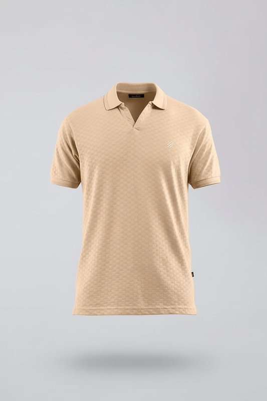 Textured Johnny Collar Polo - 5005