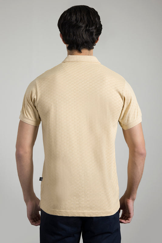 Textured Johnny Collar Polo - 5005