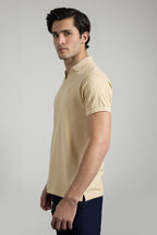 Textured Johnny Collar Polo - 5005