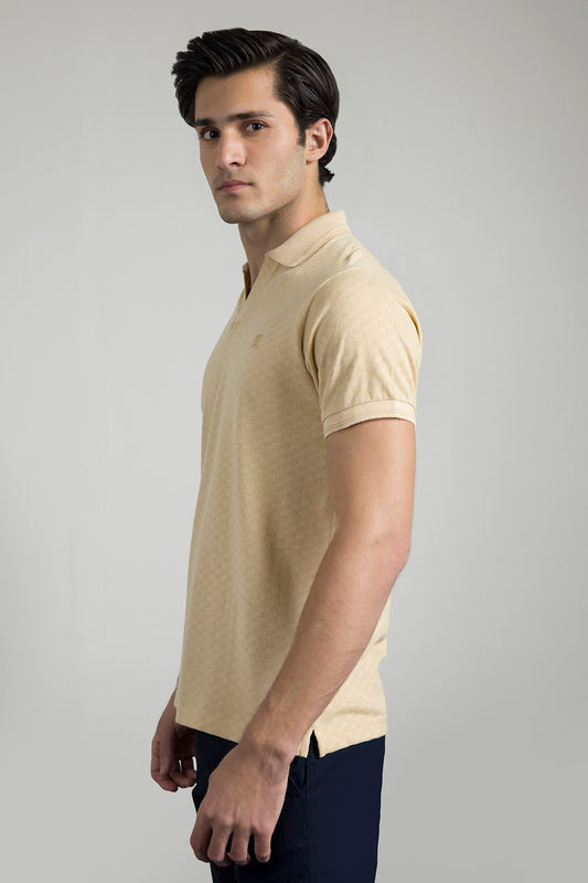 Textured Johnny Collar Polo - 5005