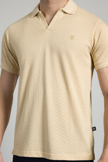 Textured Johnny Collar Polo - 5005