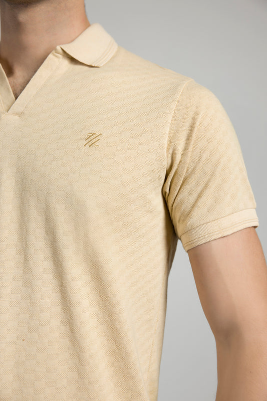 Textured Johnny Collar Polo - 5005
