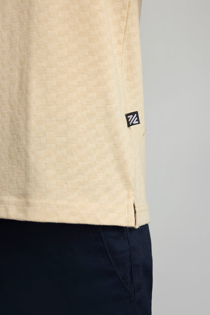 Textured Johnny Collar Polo - 5005