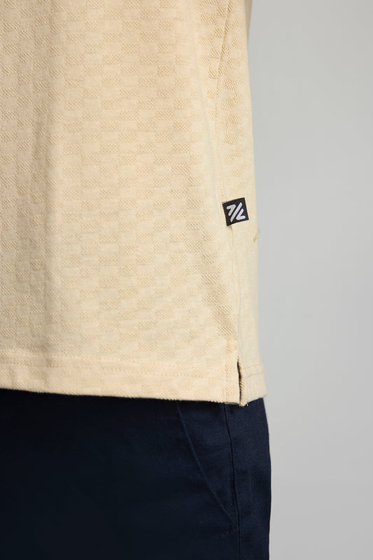 Textured Johnny Collar Polo - 5005