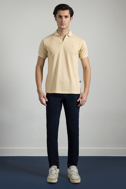 Textured Johnny Collar Polo - 5005