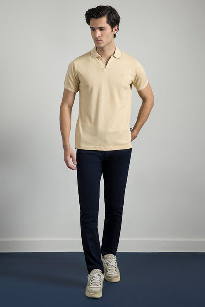 Textured Johnny Collar Polo - 5005