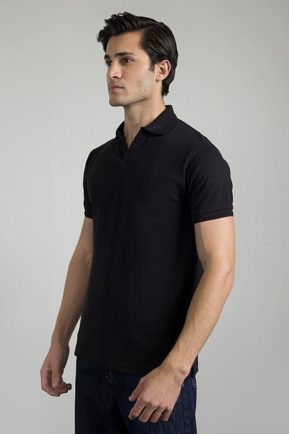 Textured Johnny Collar Polo - 5005