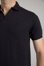 Textured Johnny Collar Polo - 5005