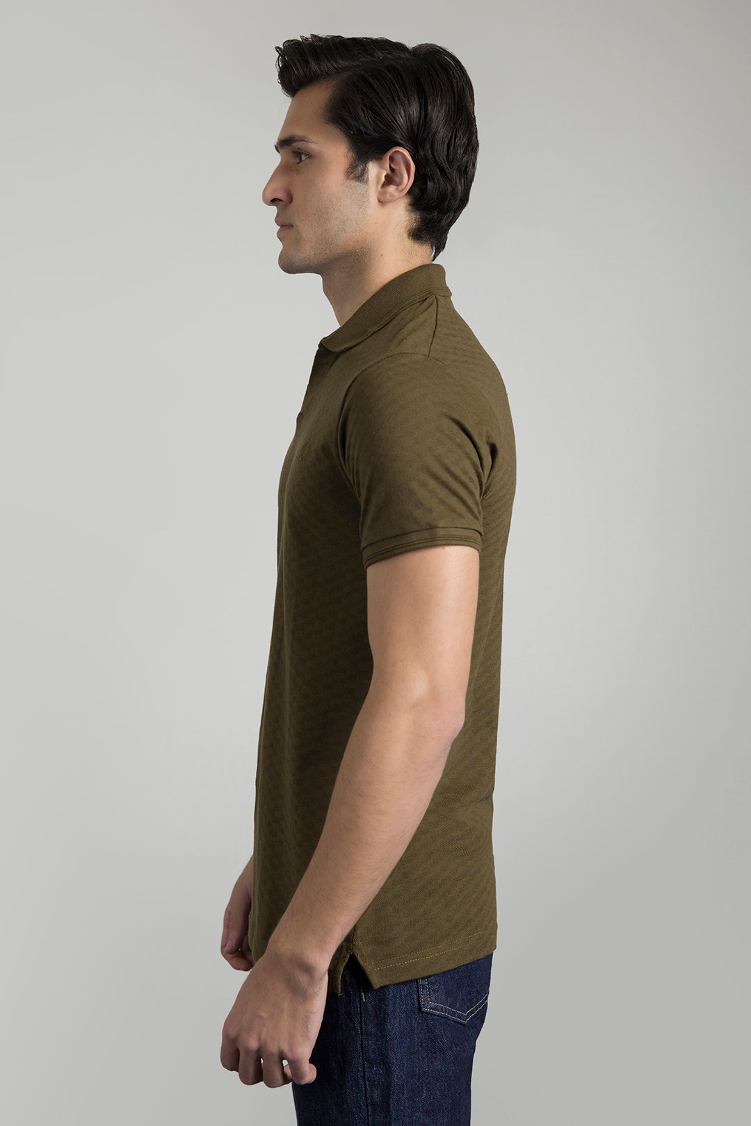 Textured Johnny Collar Polo - 5005