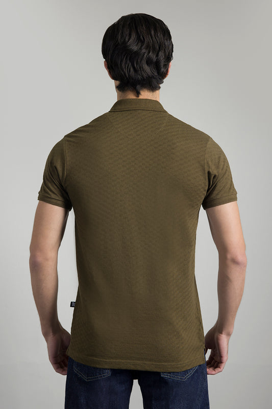 Textured Johnny Collar Polo - 5005