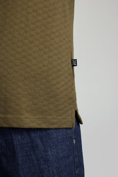 Textured Johnny Collar Polo - 5005