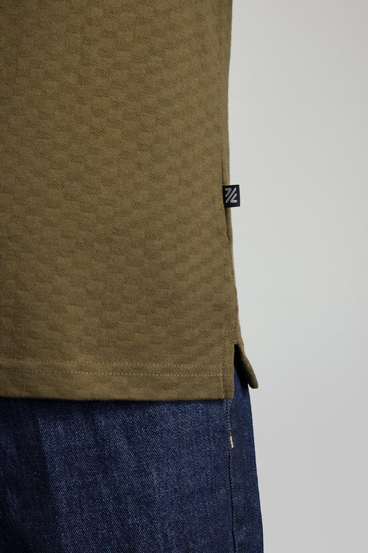 Textured Johnny Collar Polo - 5005