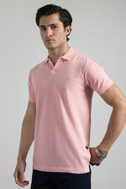 Textured Johnny Collar Polo - 5005