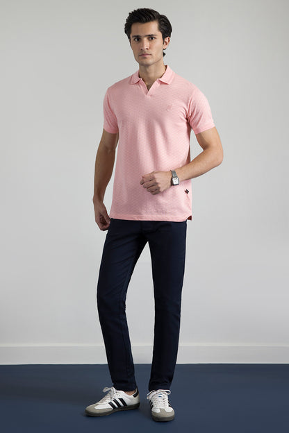 Textured Johnny Collar Polo - 5005