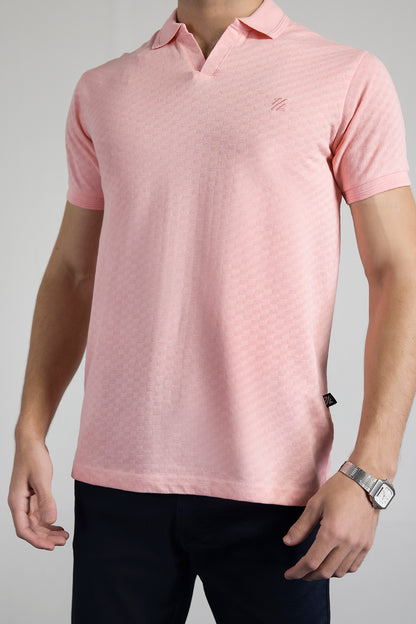 Textured Johnny Collar Polo - 5005