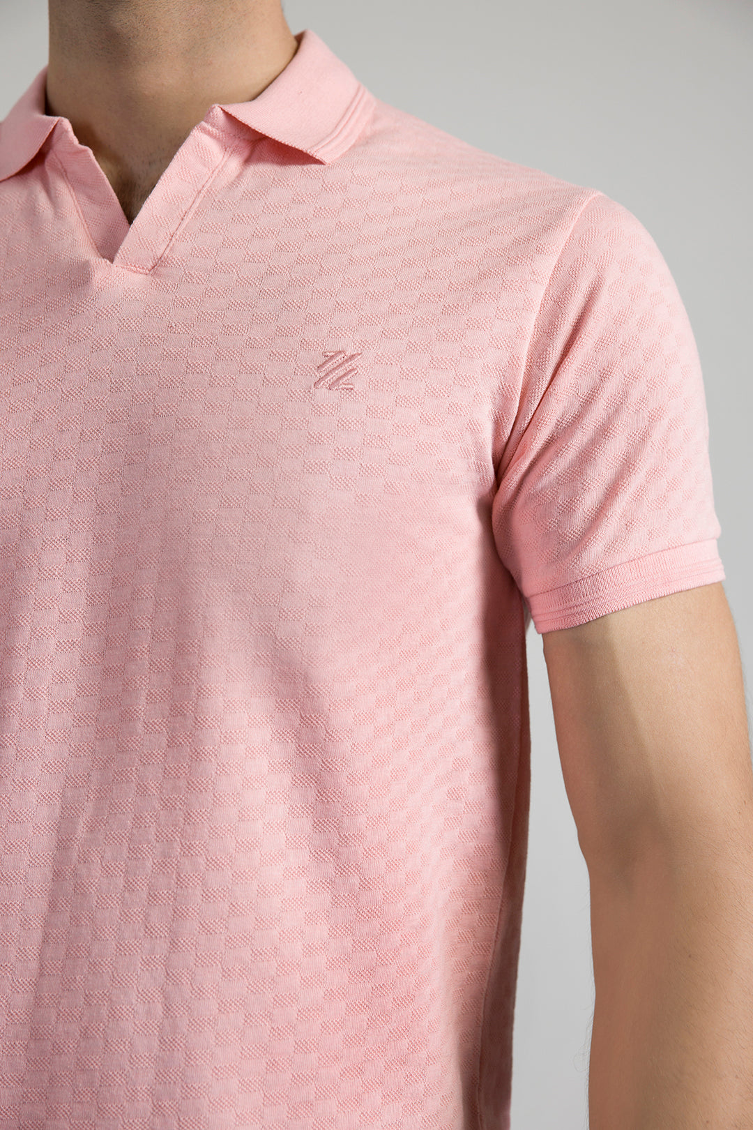 Textured Johnny Collar Polo - 5005