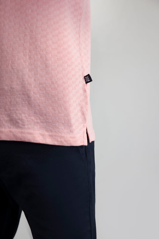 Textured Johnny Collar Polo - 5005