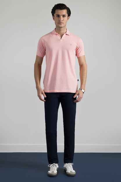 Textured Johnny Collar Polo - 5005
