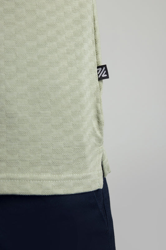 Textured Johnny Collar Polo - 5005