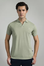Textured Johnny Collar Polo - 5005