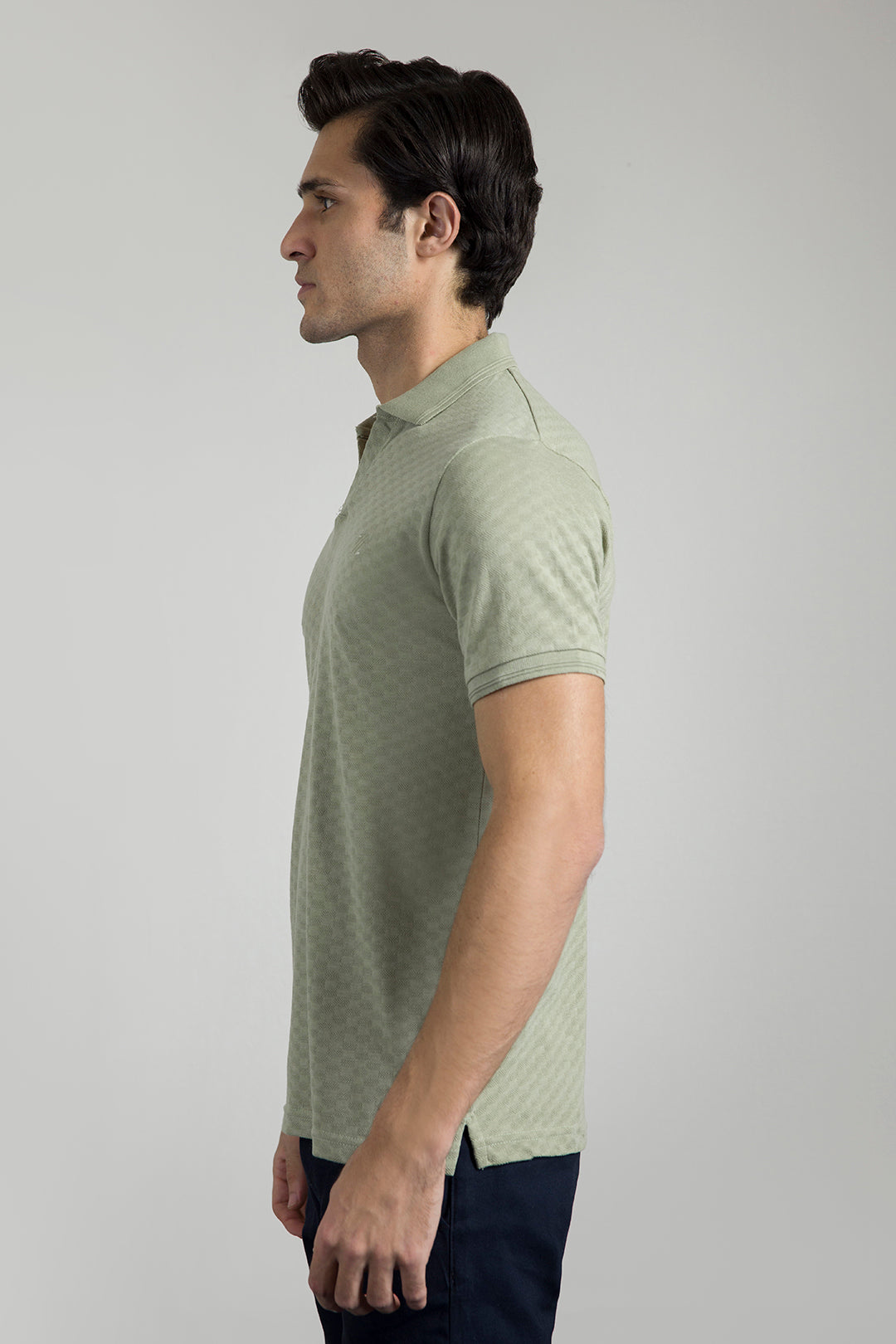 Textured Johnny Collar Polo - 5005