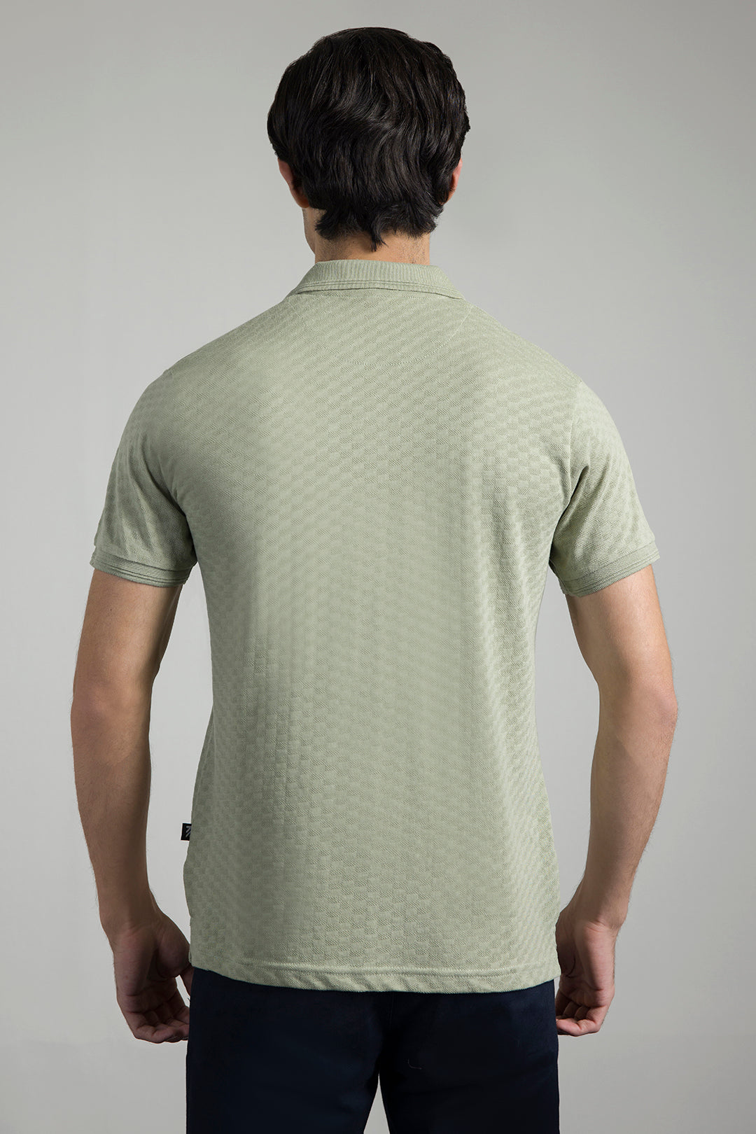 Textured Johnny Collar Polo - 5005