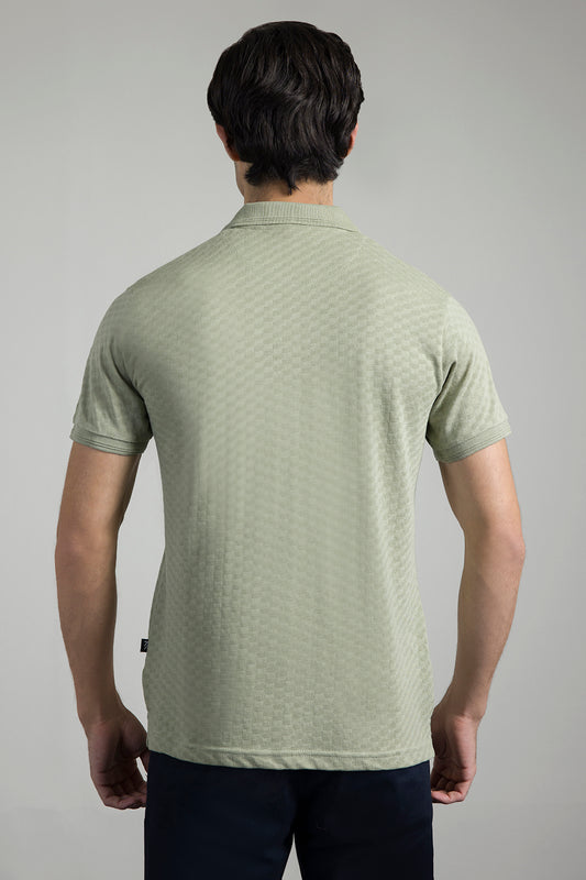 Textured Johnny Collar Polo - 5005