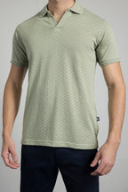 Textured Johnny Collar Polo - 5005
