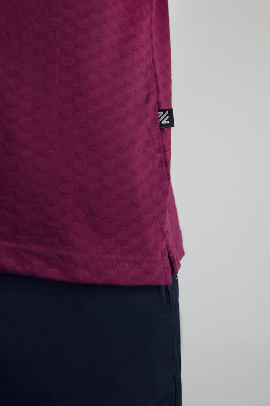 Textured Johnny Collar Polo - 5005