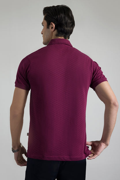 Textured Johnny Collar Polo - 5005