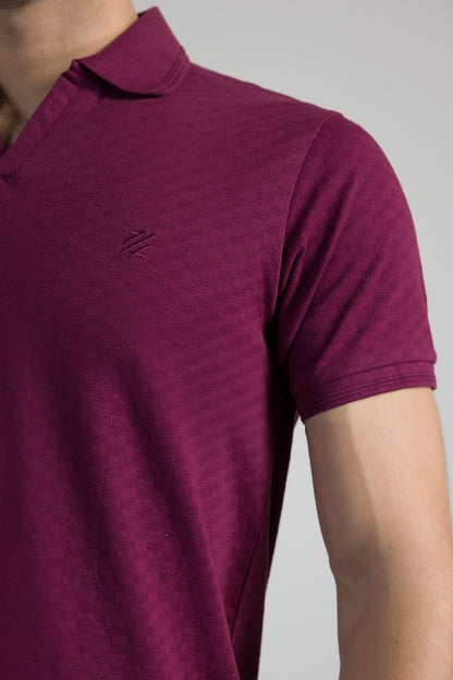 Textured Johnny Collar Polo - 5005