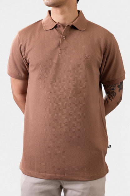 Herringbone Textured Polo - 5001