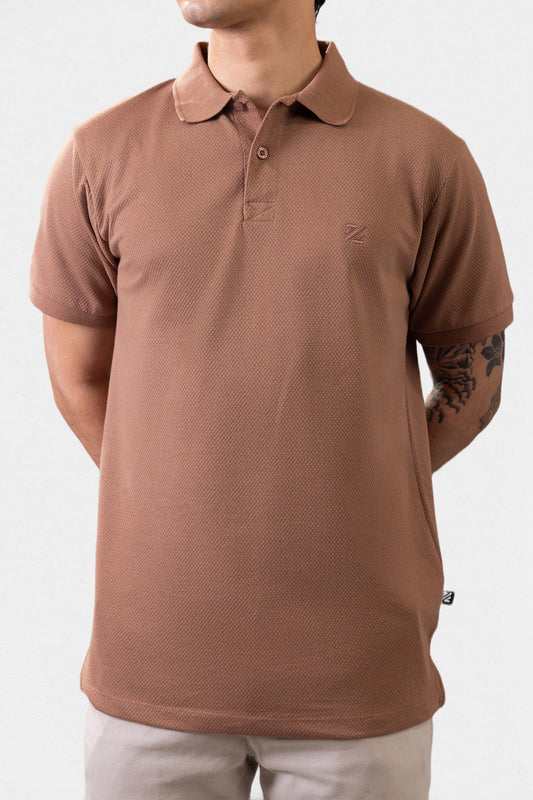 Herringbone Textured Polo - 5001