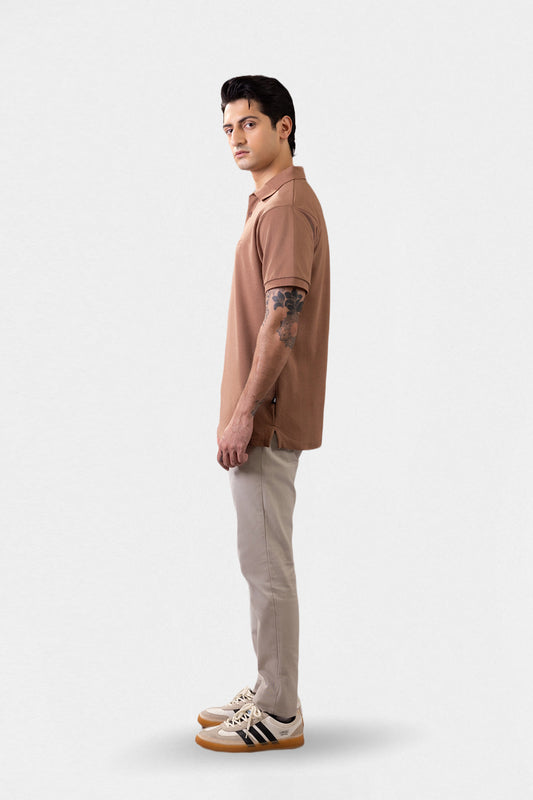 Herringbone Textured Polo - 5001