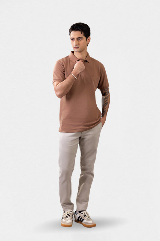 Herringbone Textured Polo - 5001