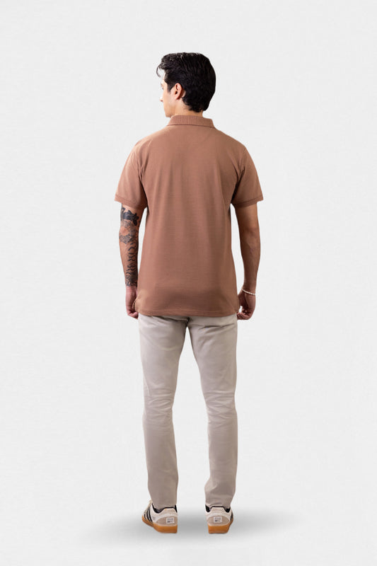 Herringbone Textured Polo - 5001