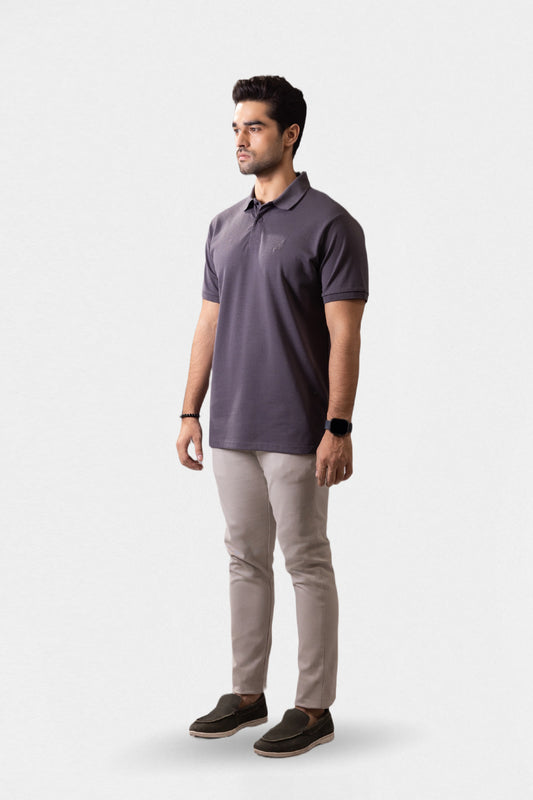 Herringbone Textured Polo - 5001