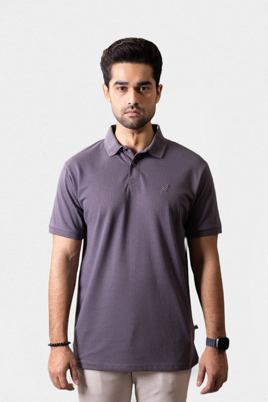 Herringbone Textured Polo - 5001
