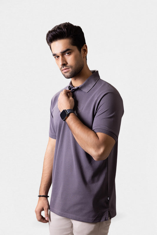 Herringbone Textured Polo - 5001