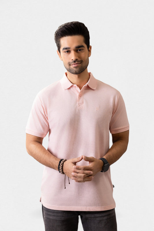 Herringbone Textured Polo - 5001