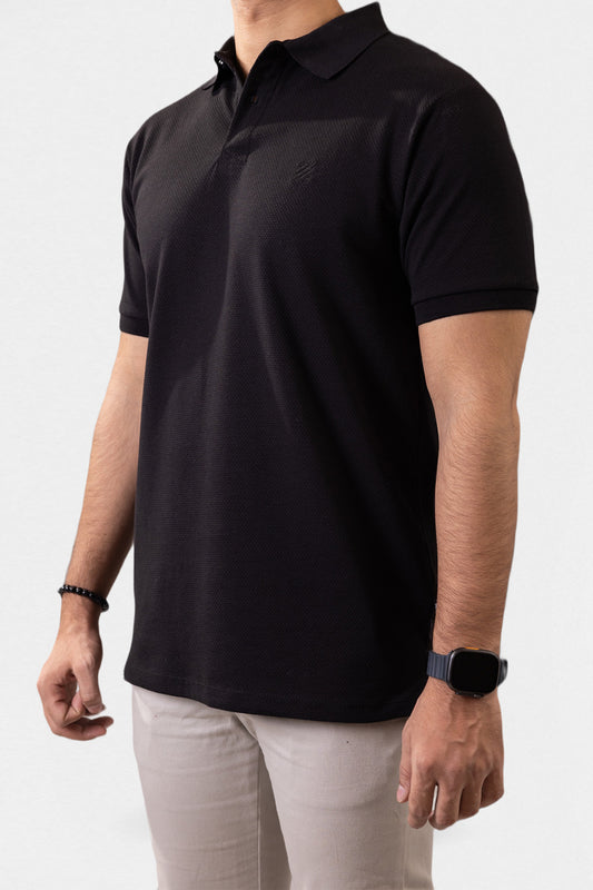 Herringbone Textured Polo - 5001
