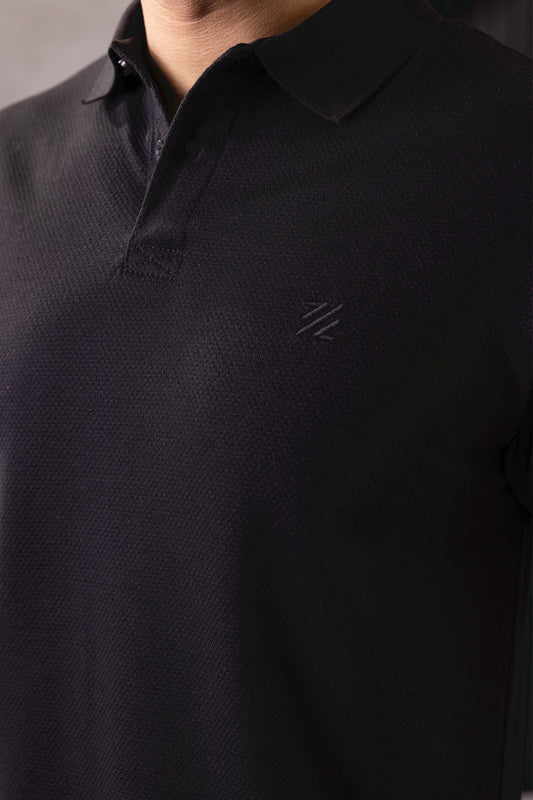 Herringbone Textured Polo - 5001